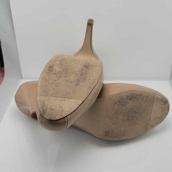 Madden Girl Nude colour heels in patten leather. GUC - Picture 7 of 8